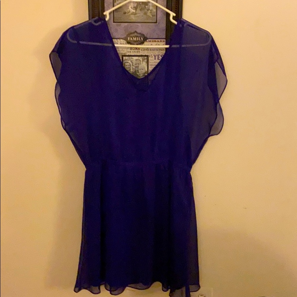 Express Women's XL sheer Purple dress